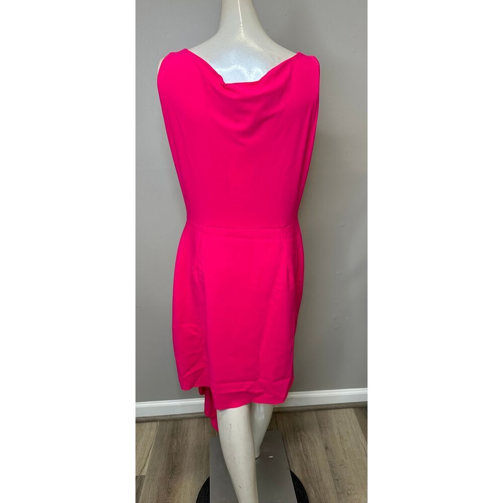 CHIARA BONI BATEAU NECKLINE DRAPED BODYCON SLEEVELESS DRESS US 12 $695 - Picture 6 of 9